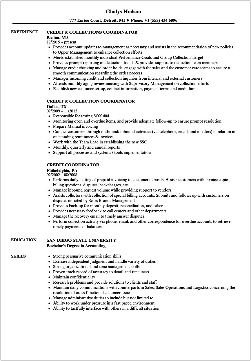 Revenue Analyst Job Description For Resume