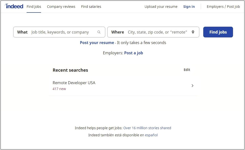Revise Resume On Indeed Update Job Applications