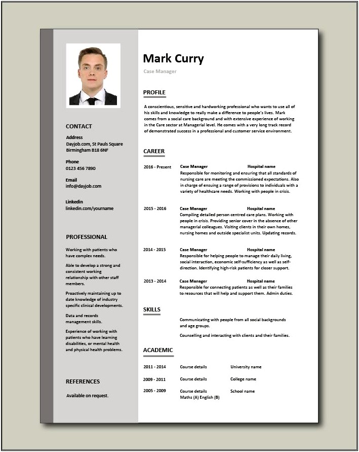 Rn Case Manager Job Description For Resume