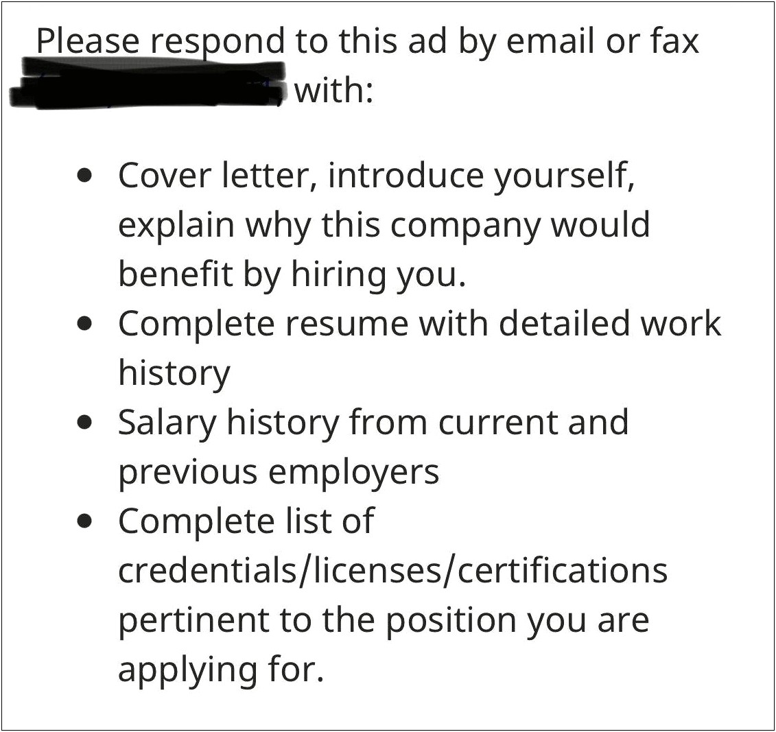 Salary History On Resume Or Cover Letter