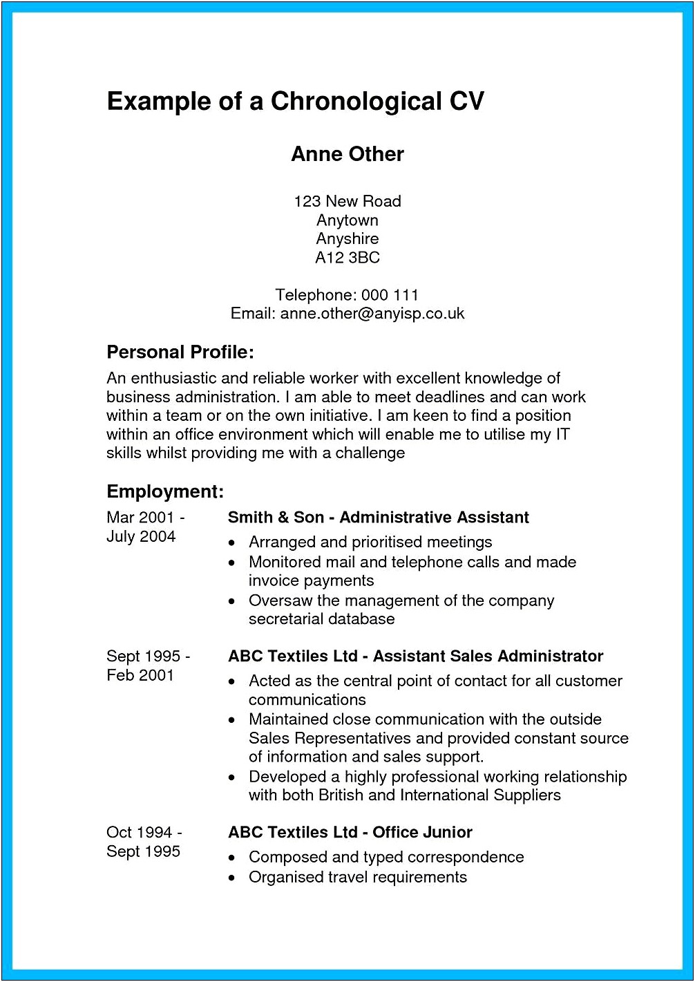 Sales Administrator Job Description Resume