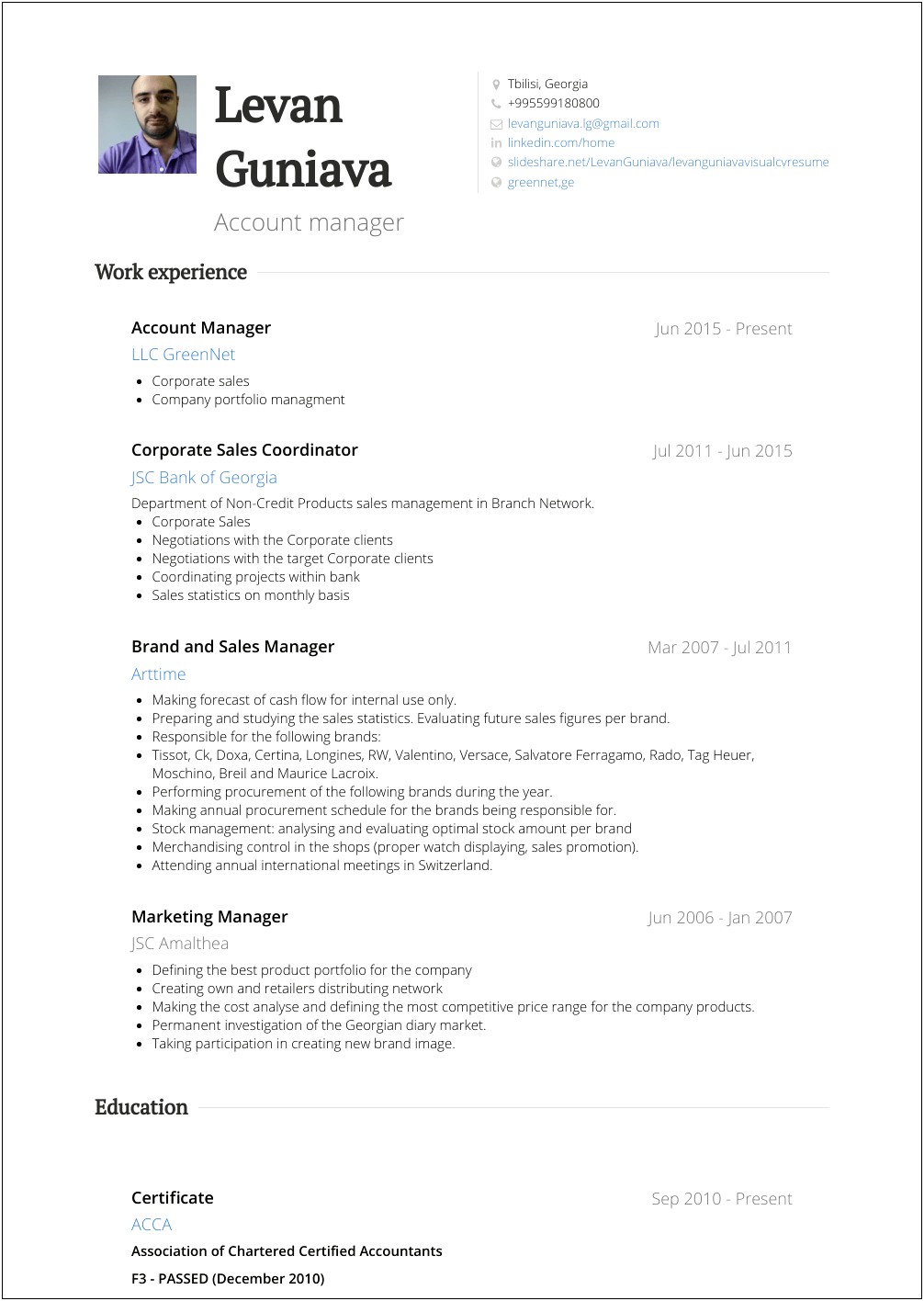 Sales And Marketing Coordinator Resume Examples