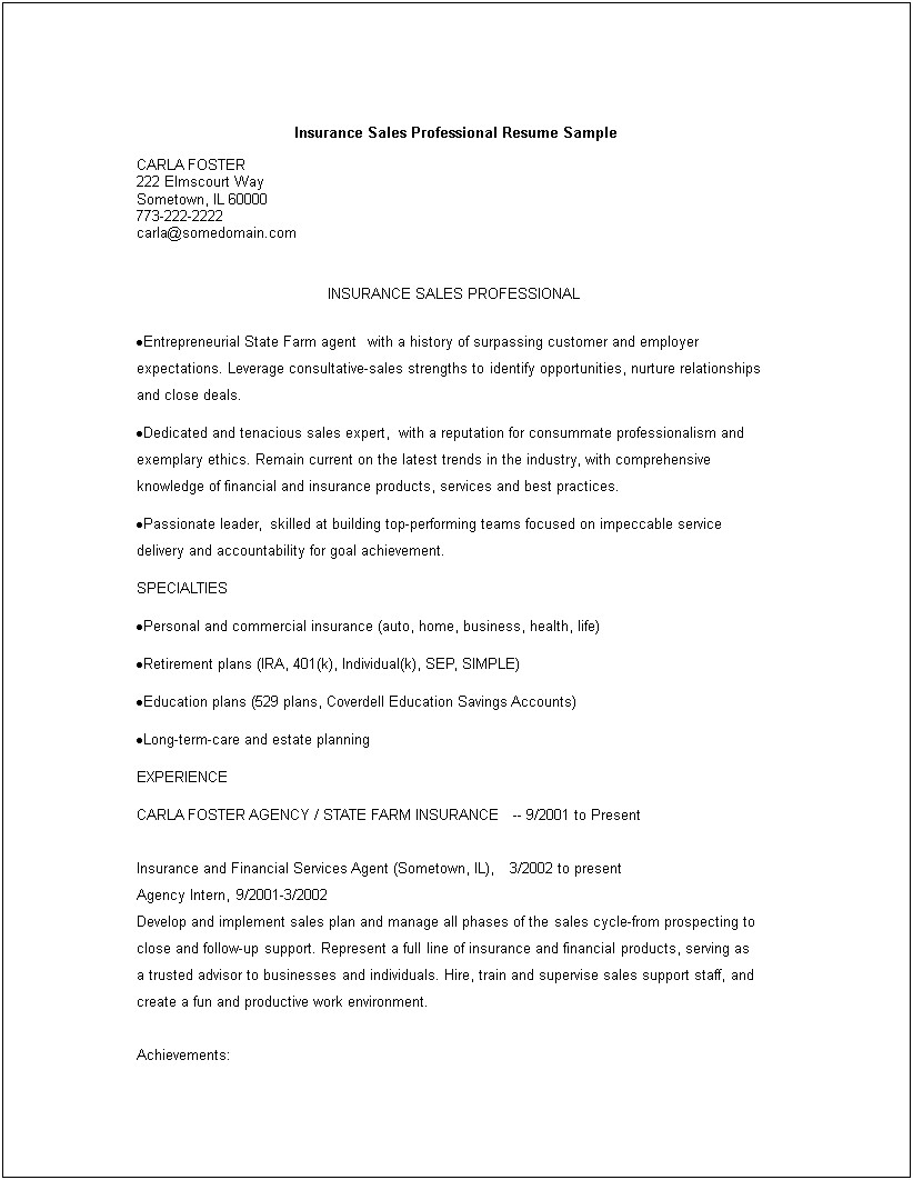 Sales Executive Experience Resume Samples