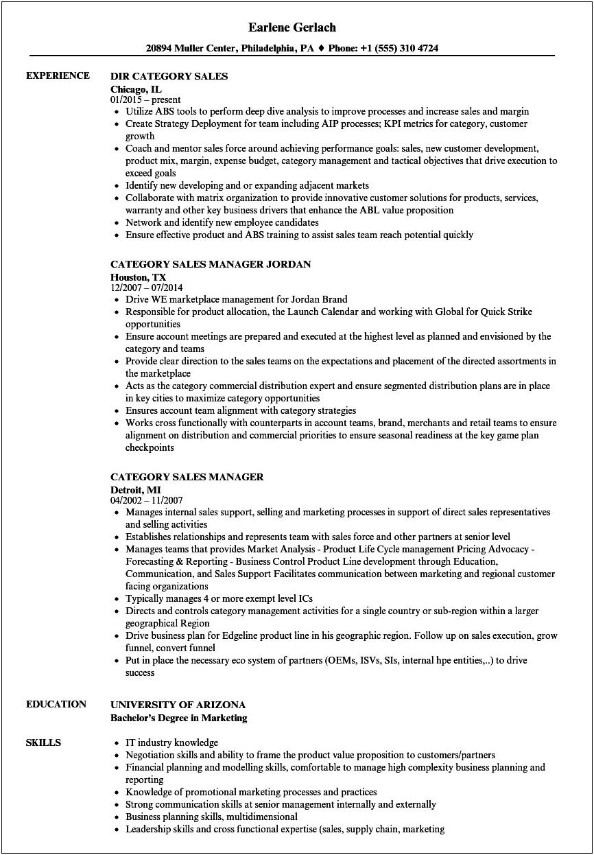 Sales Resume With No Sales Experience