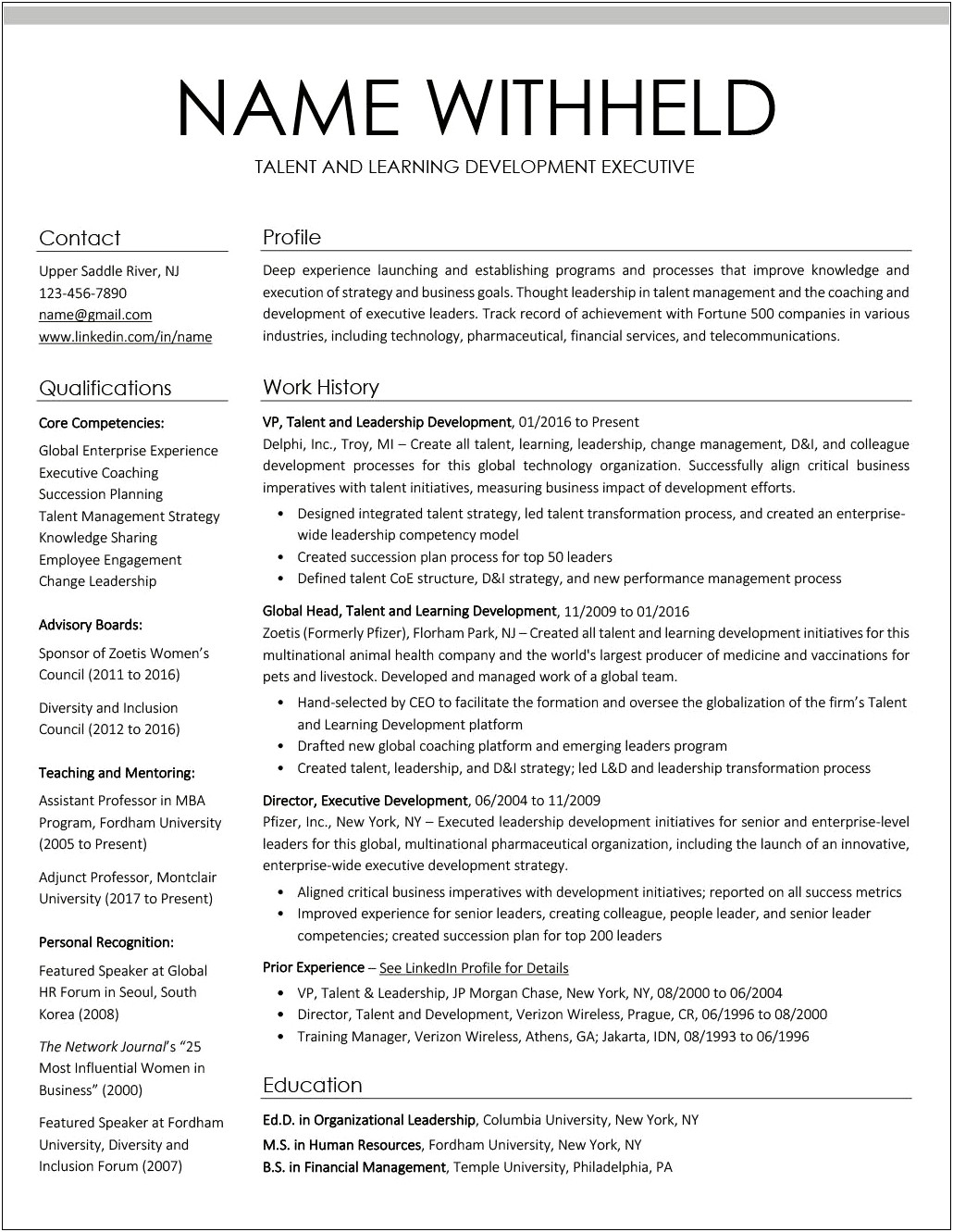 Sample Analyst Diversity And Inclusion Resume