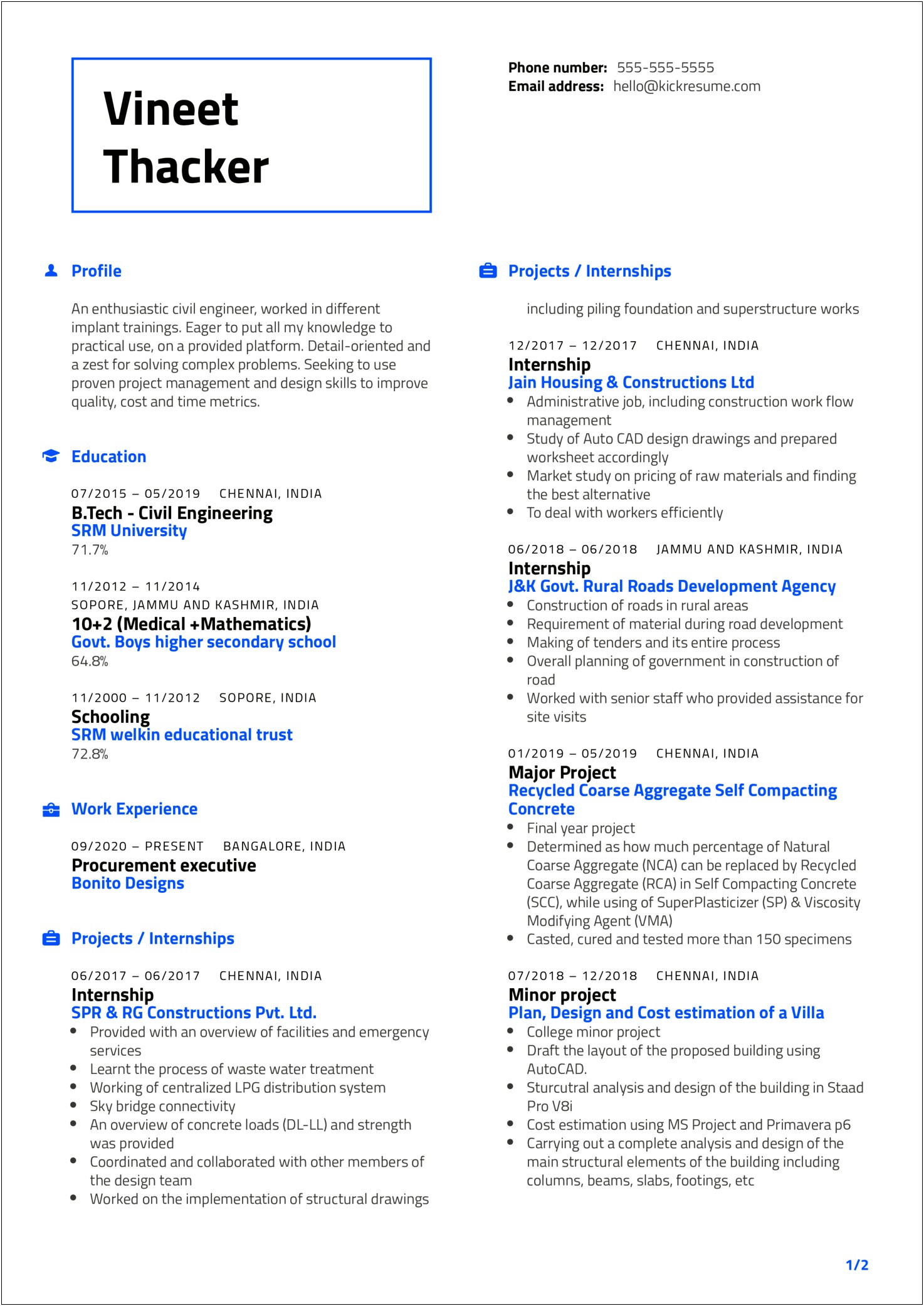 Sample Construction Resume With Temp Agencies