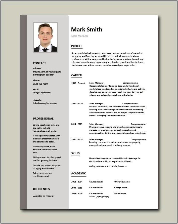 Sample Director Of Sales Resume