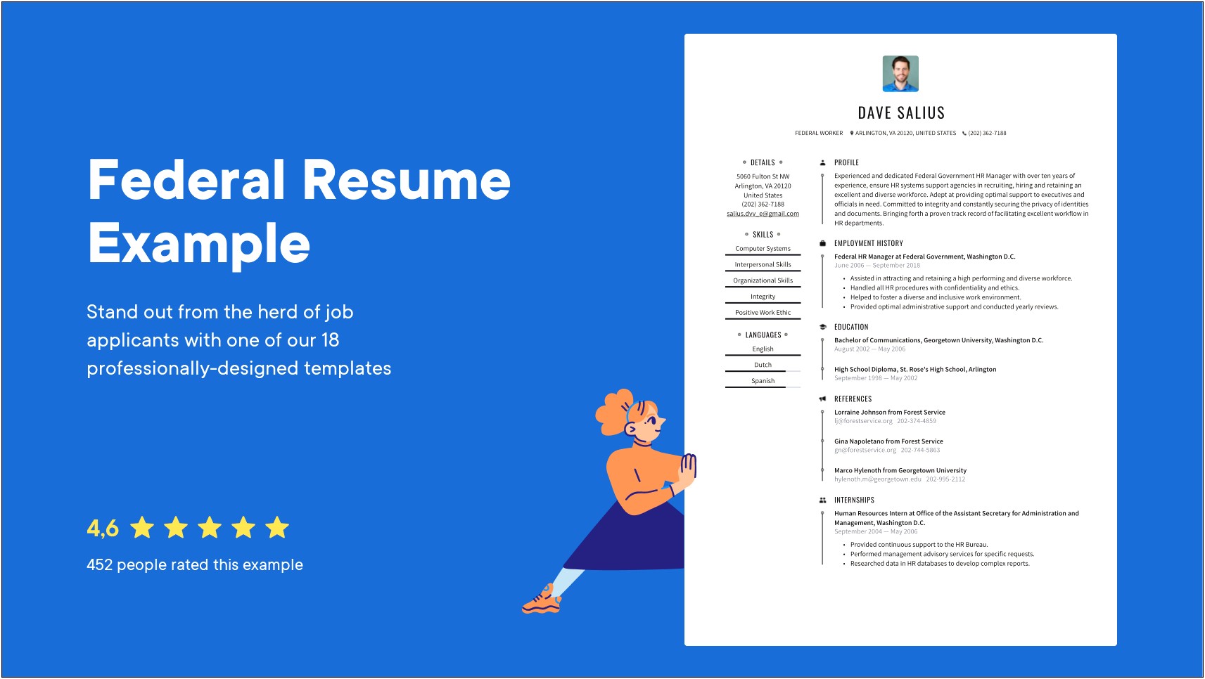 Sample Federal Government Resume Template