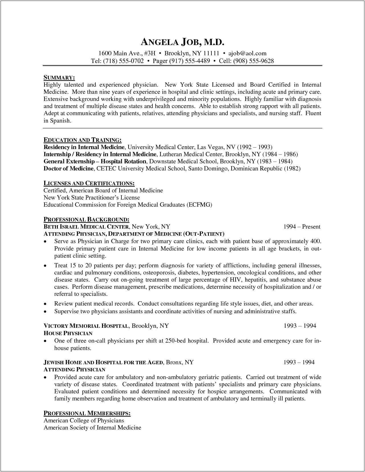 Sample Fire Chief Resume Templates