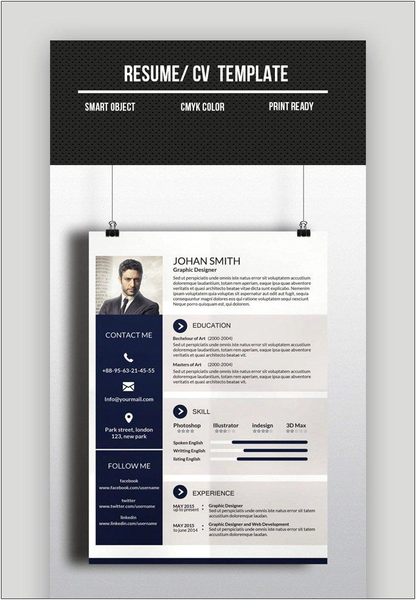 Sample First Page Resume Design