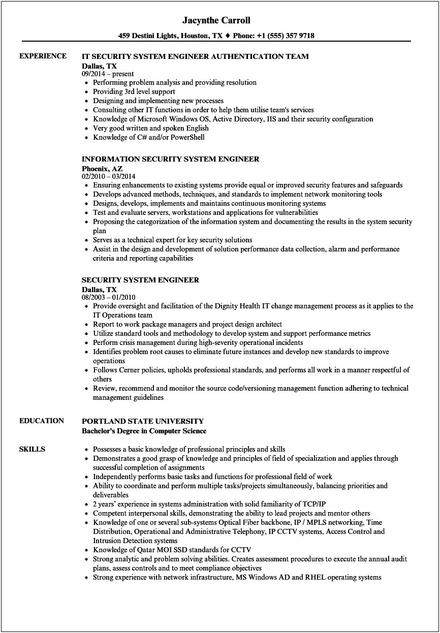 Sample Identity And Access Management Engineer Resume