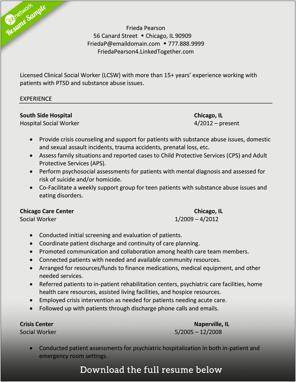 Sample Of Functional Resume With No Experience