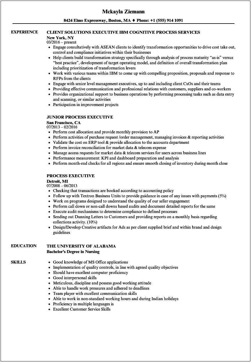 Sample Of Human Voiced Resume
