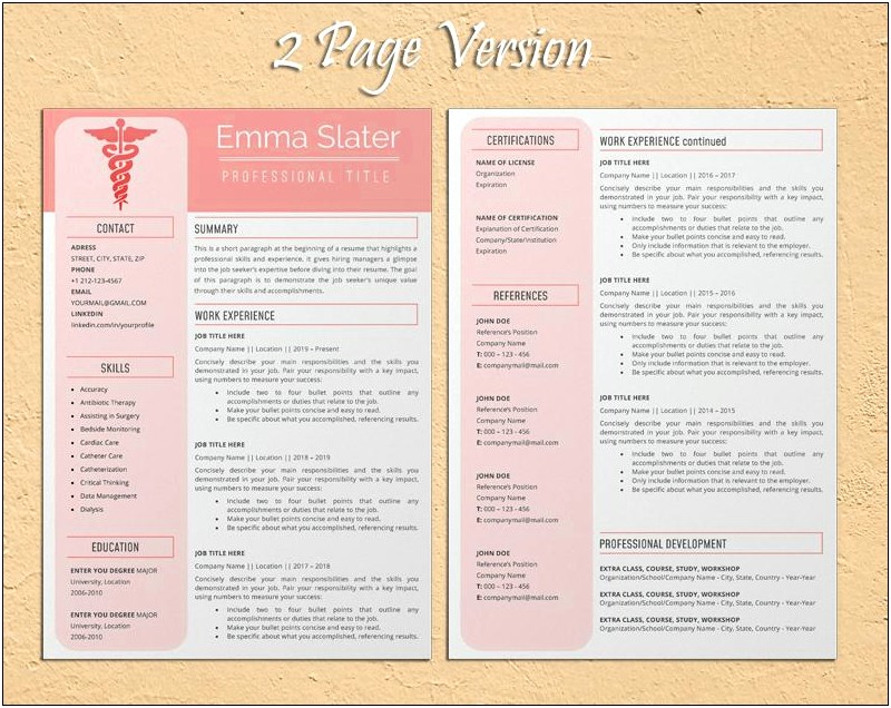 Sample Of Resume Of Registered Nurse