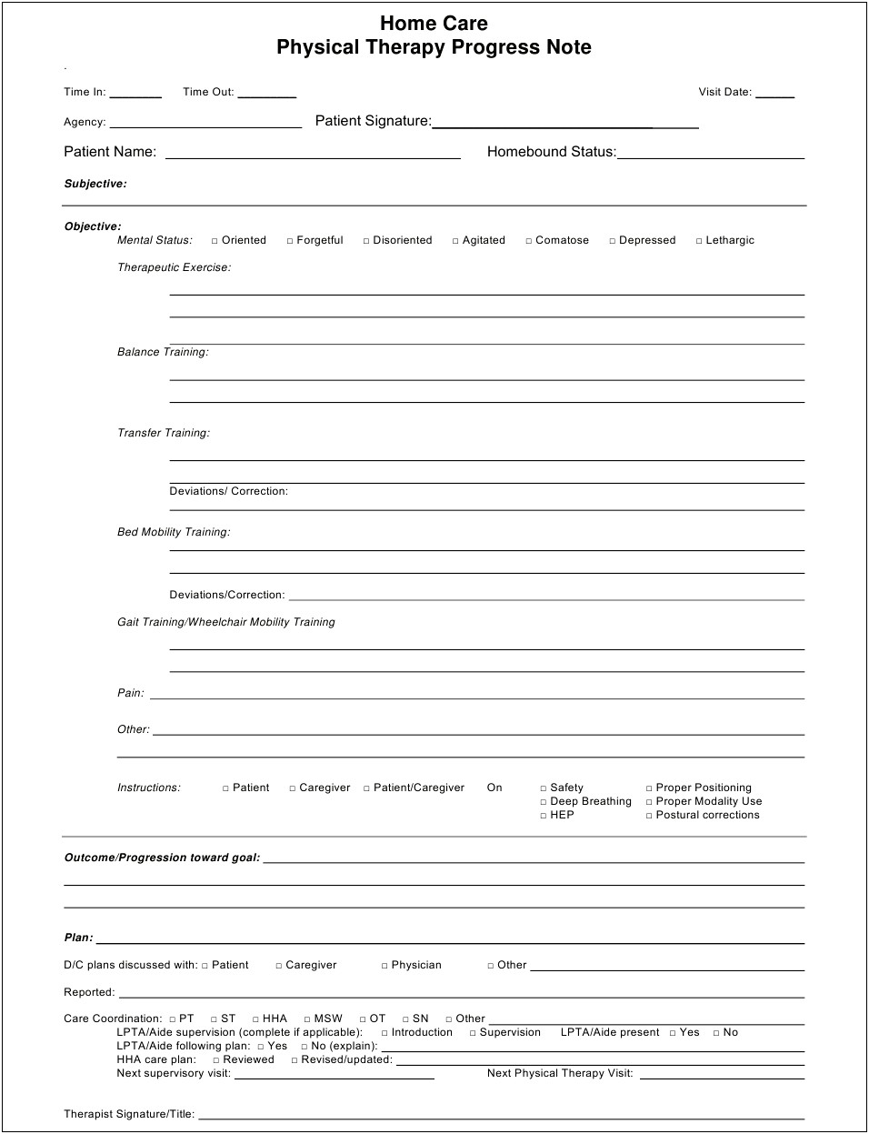 Sample Physical Therapist Home Health Resume Pdf