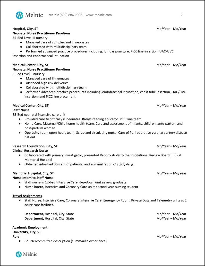 Sample Psychiatric Nurse Practitioner Resume