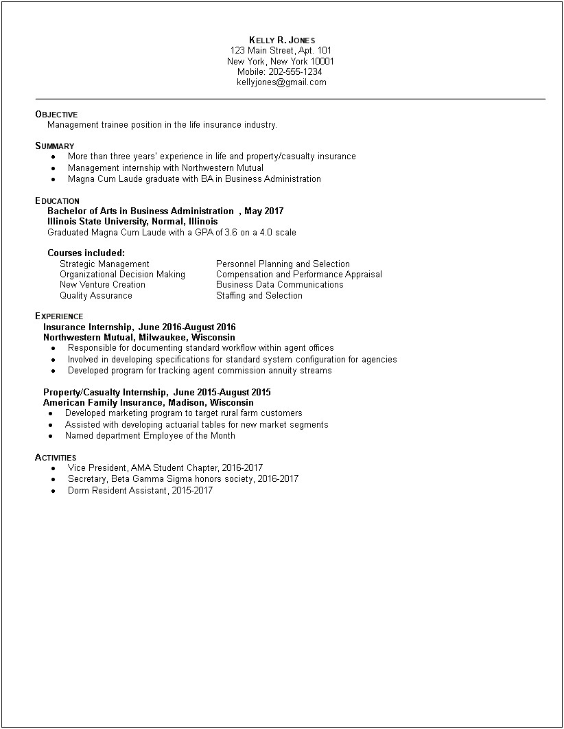 Sample Qa Leader Resume With Insurance Experience