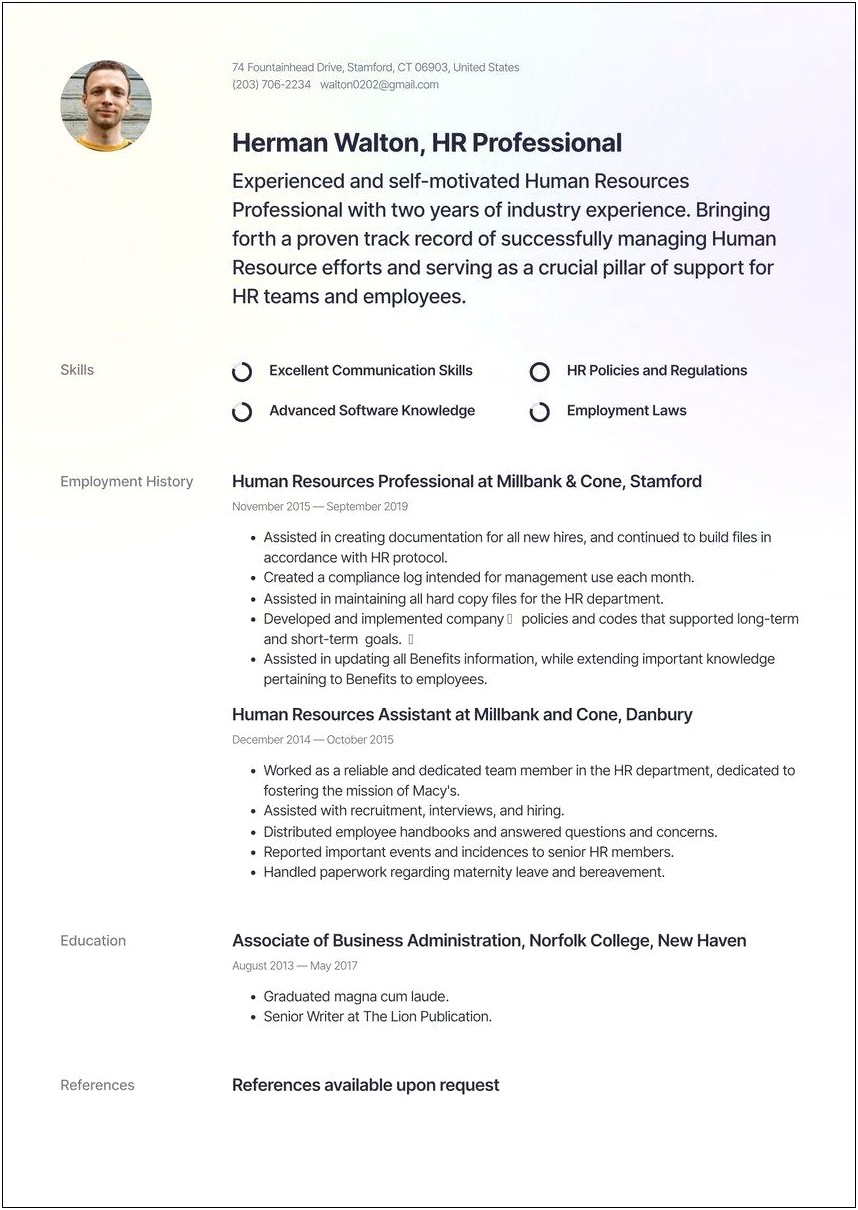 Sample Respiratory Therapy Student Resume