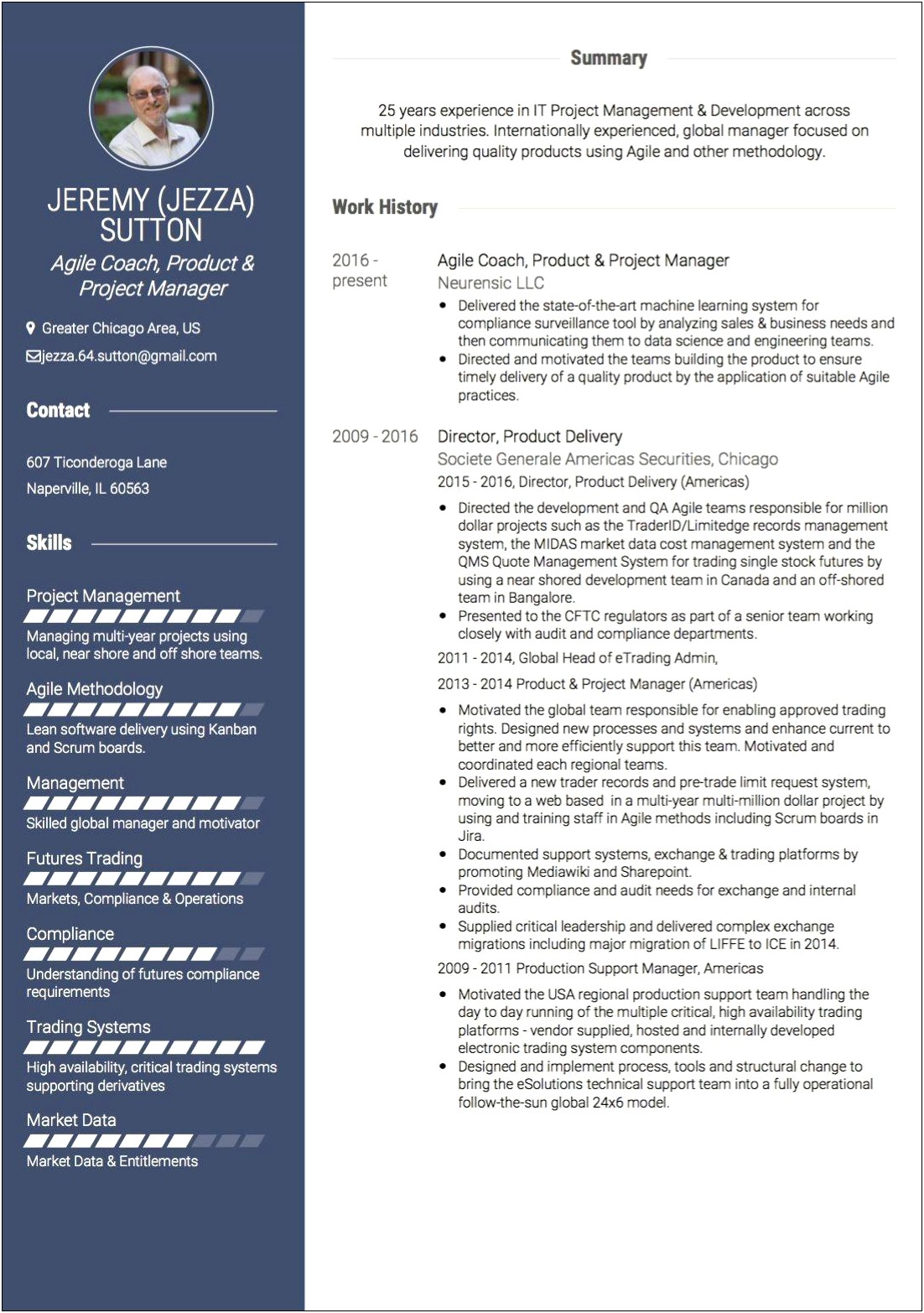 Sample Resume Agile Scrum Project Manager
