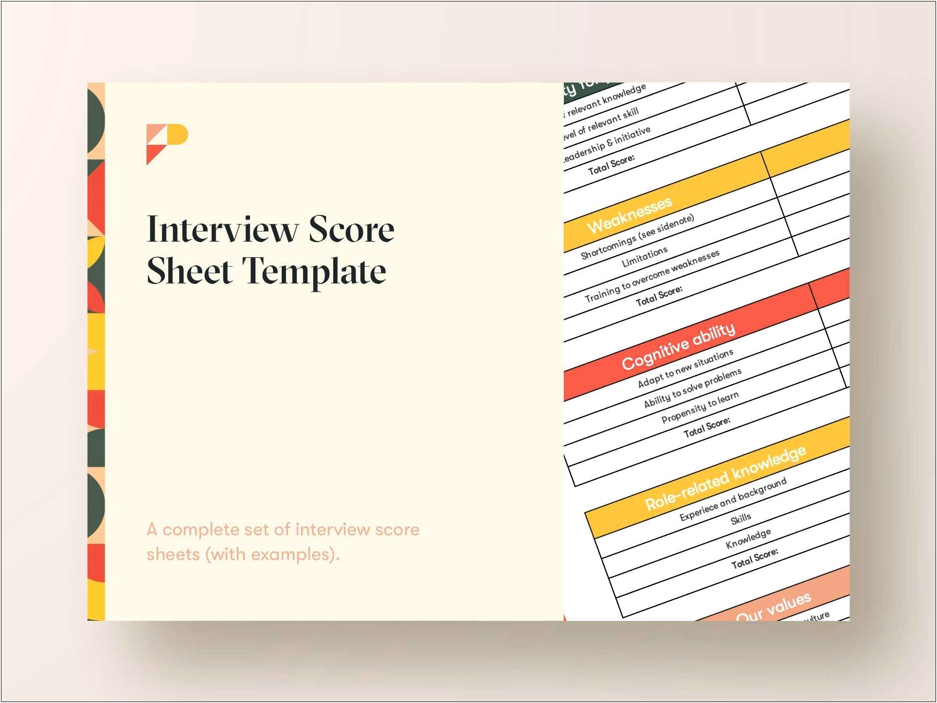 Sample Resume And Interview Score Sheet