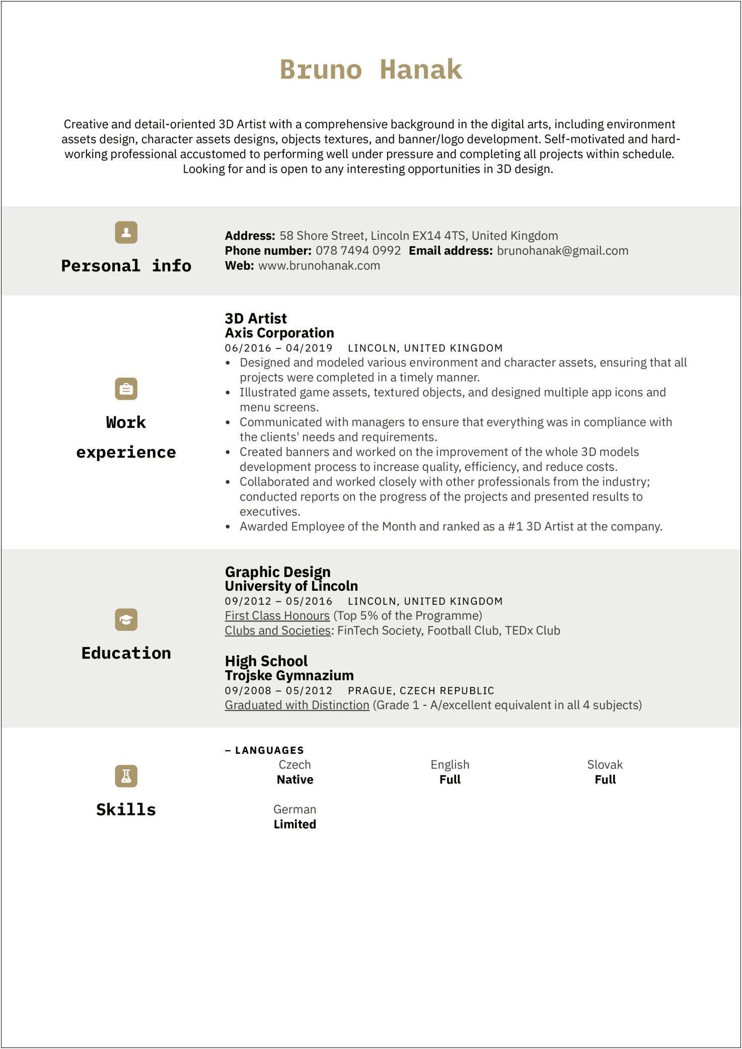 Sample Resume Artist Biography Examples
