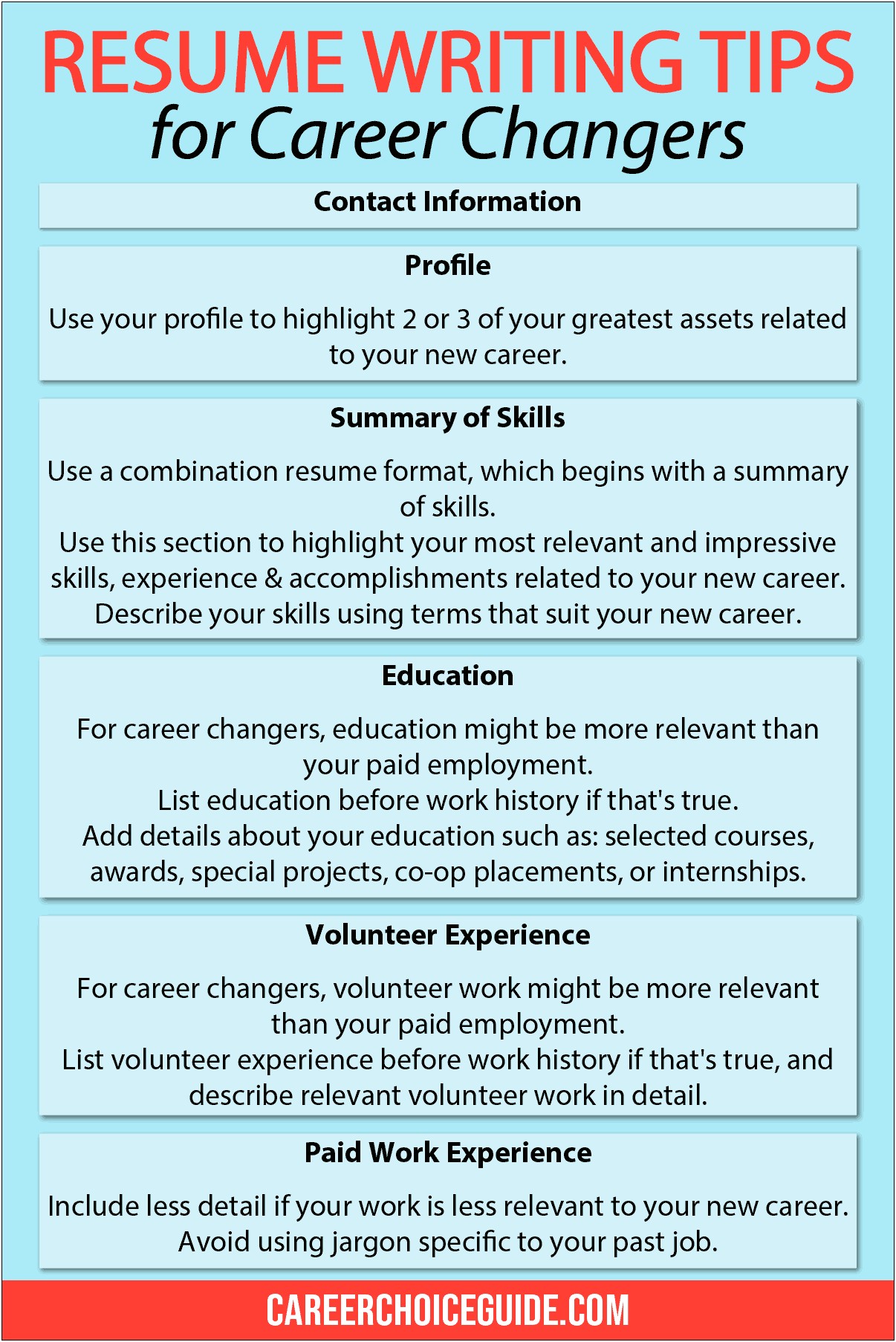 Sample Resume Change Of Career Teacher