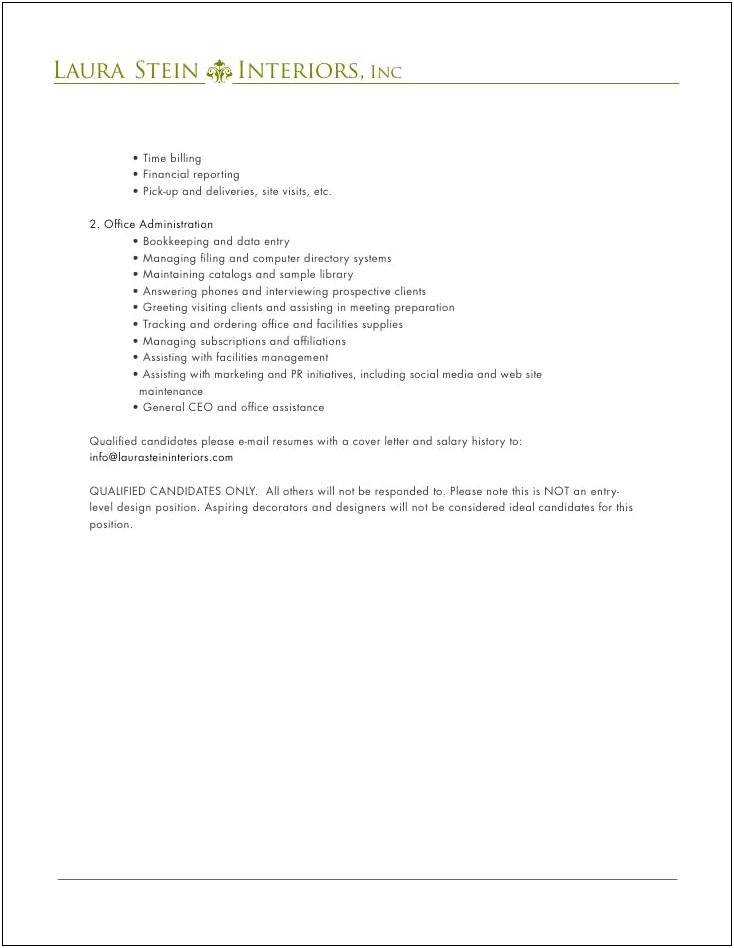 Sample Resume Cover Letter With Salary History