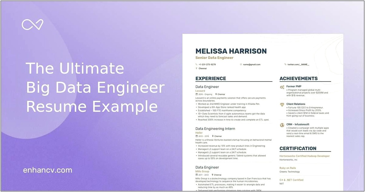 Sample Resume For 5 Years Experience Hadoop Developer