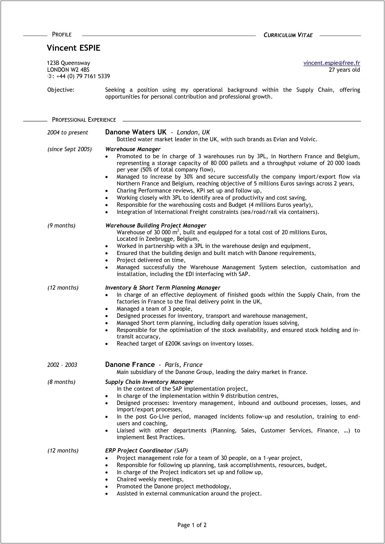 Sample Resume For 50 Year Old