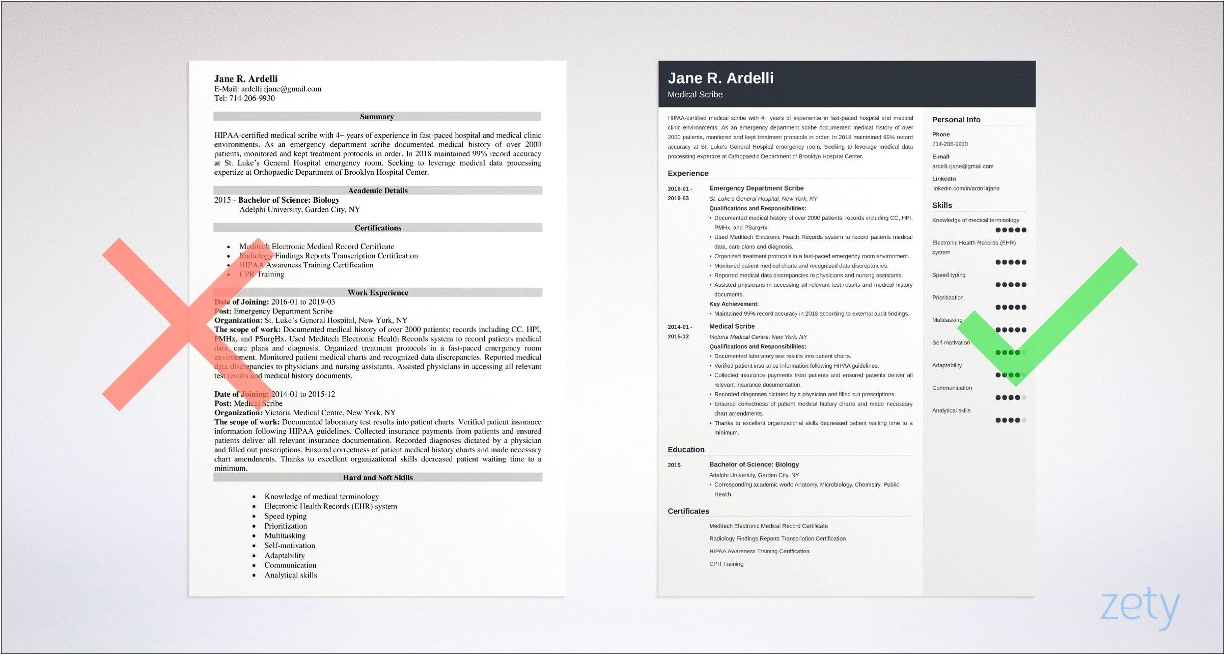 Sample Resume For A Scribe
