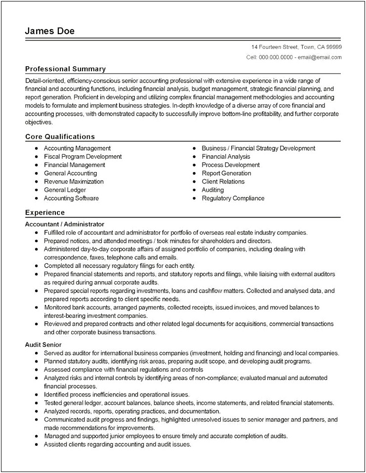 Sample Resume For Benefits Analyst