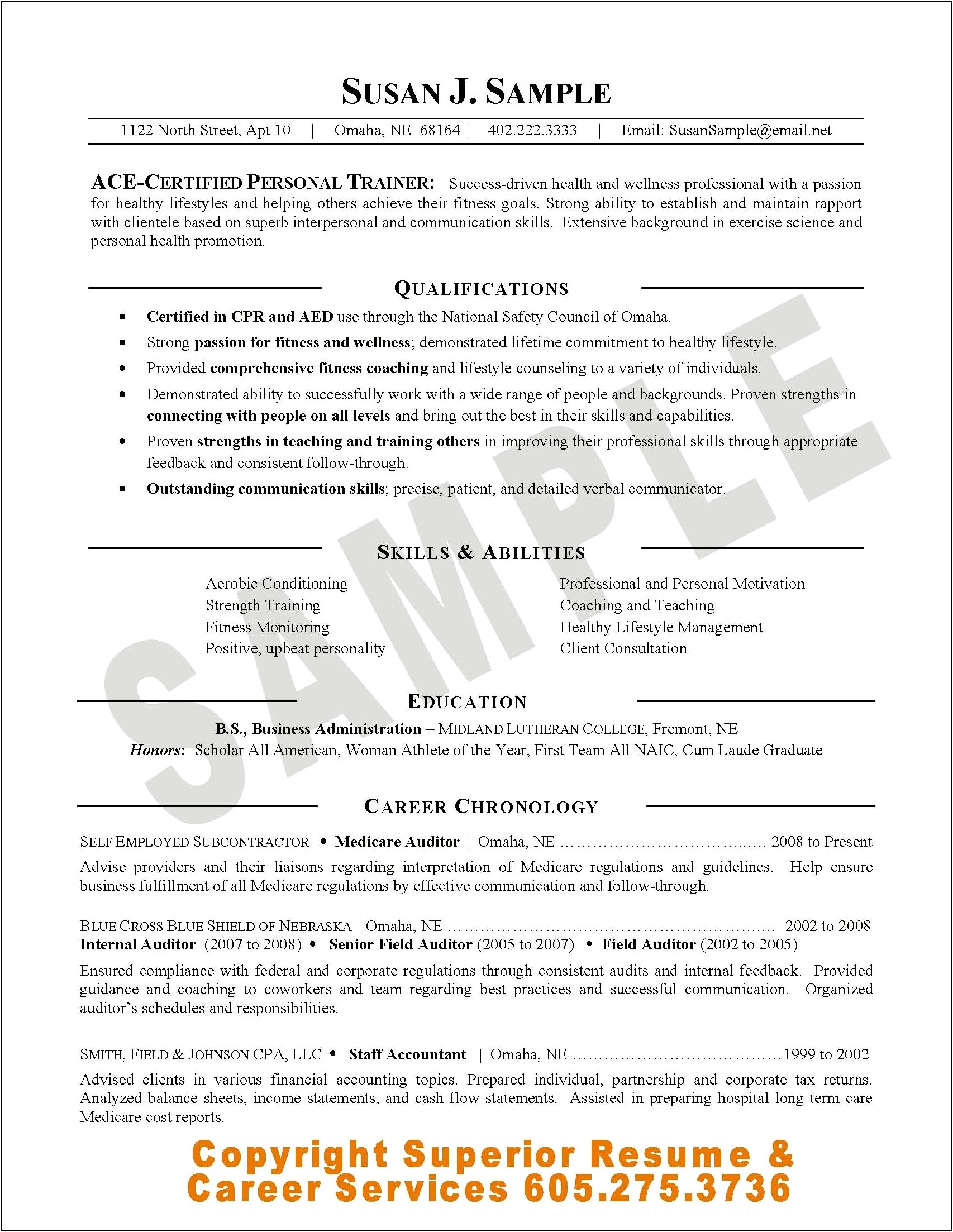 Sample Resume For Internal Position
