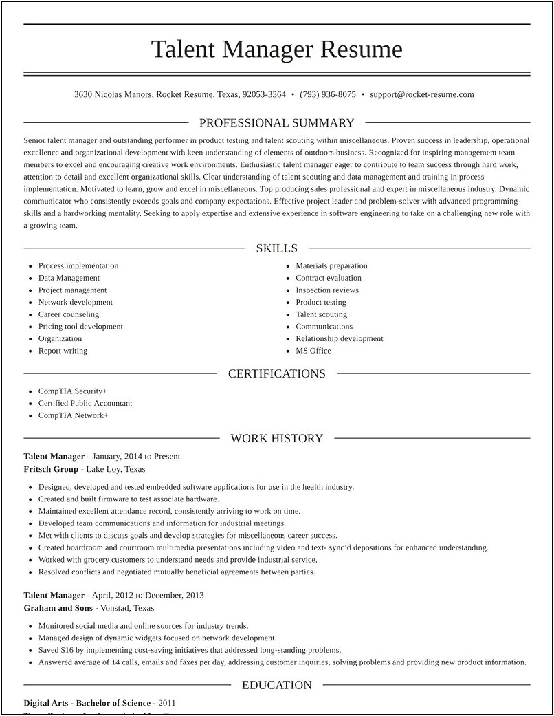Sample Resume For Meat Manager