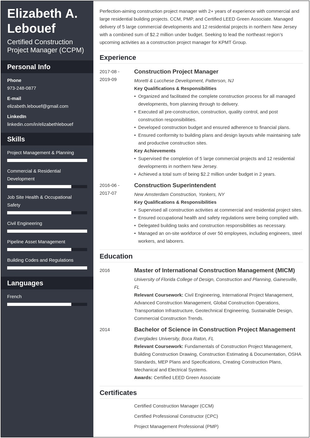 Sample Resume For Mep Coordinator