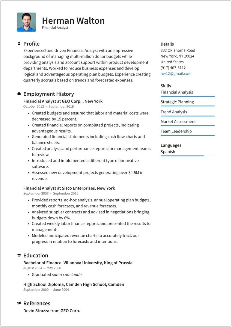 Sample Resume For Overseas Worker
