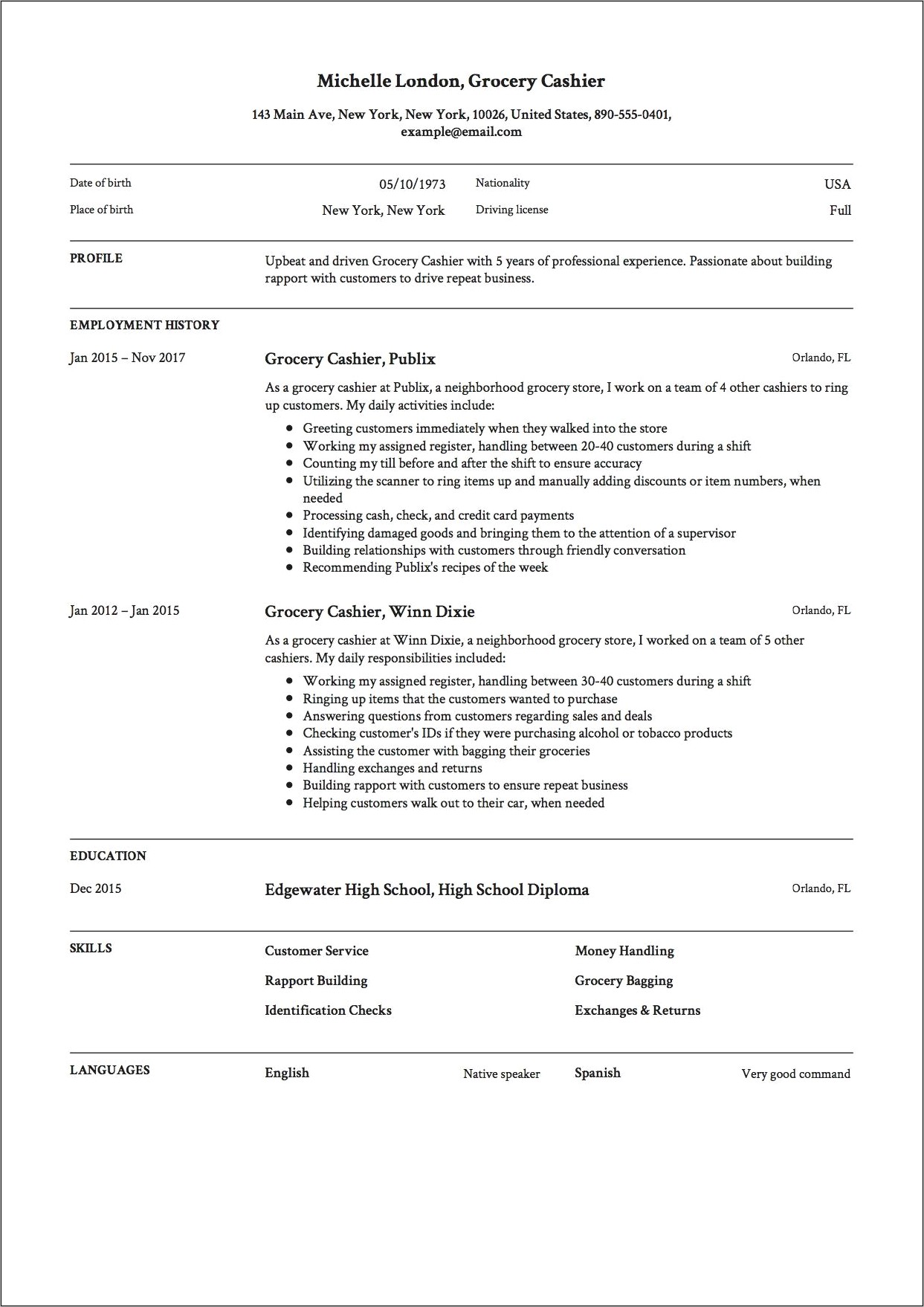 Sample Resume For Palawan Pawnshop