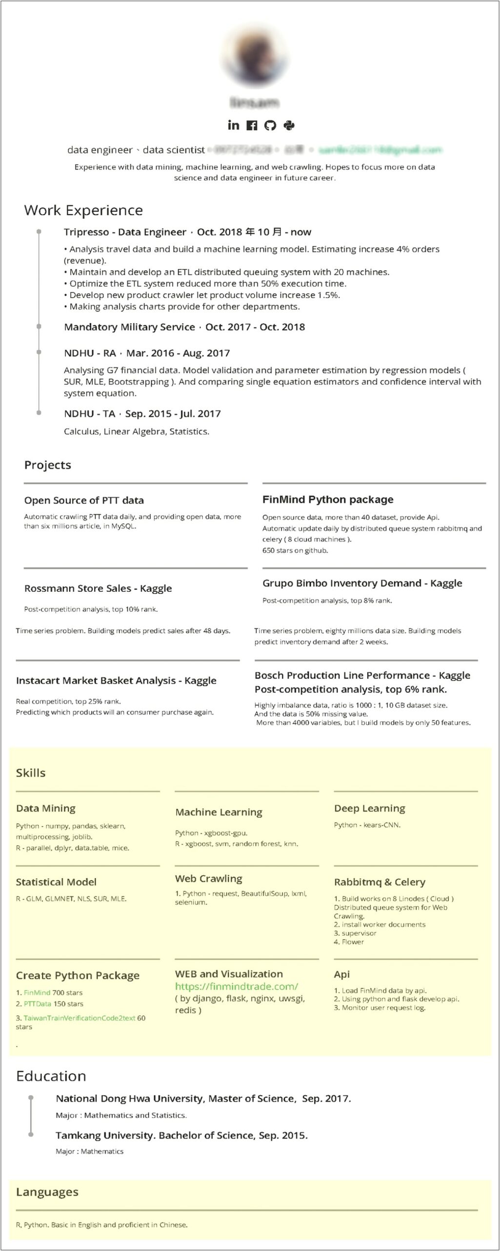 Sample Resume For Pythin Developers