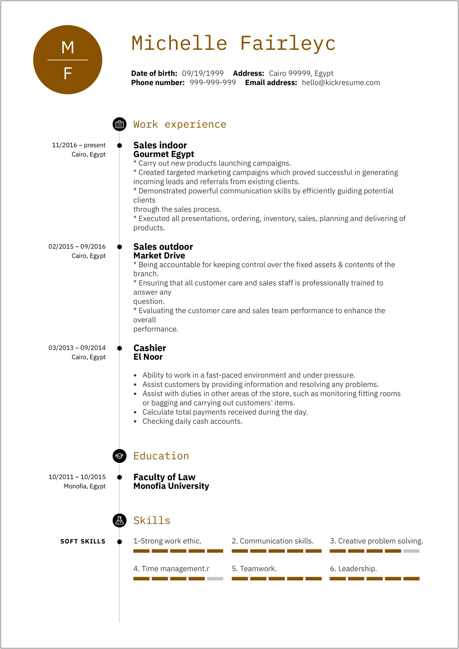 Sample Resume For Sales Lady