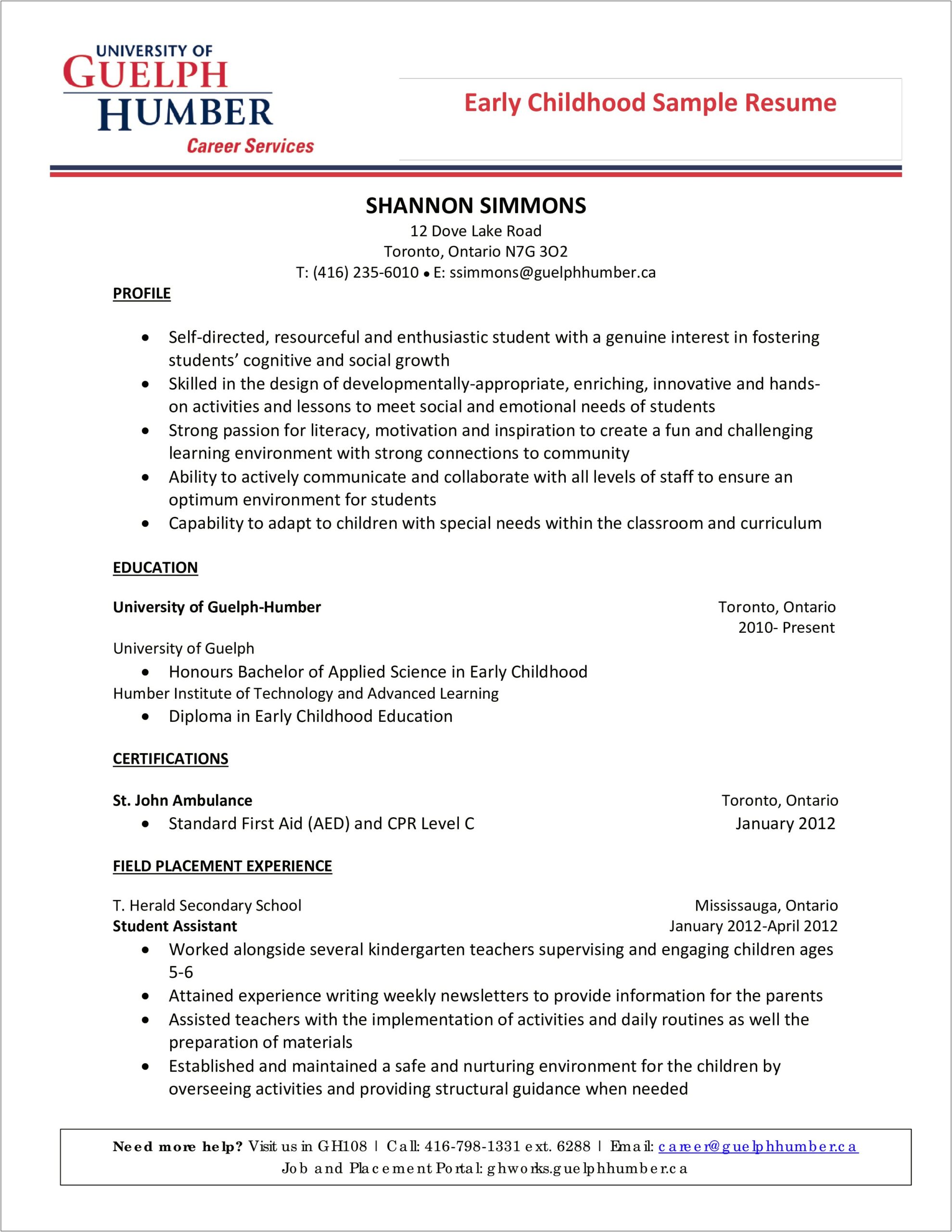 Sample Resume For School Assistant