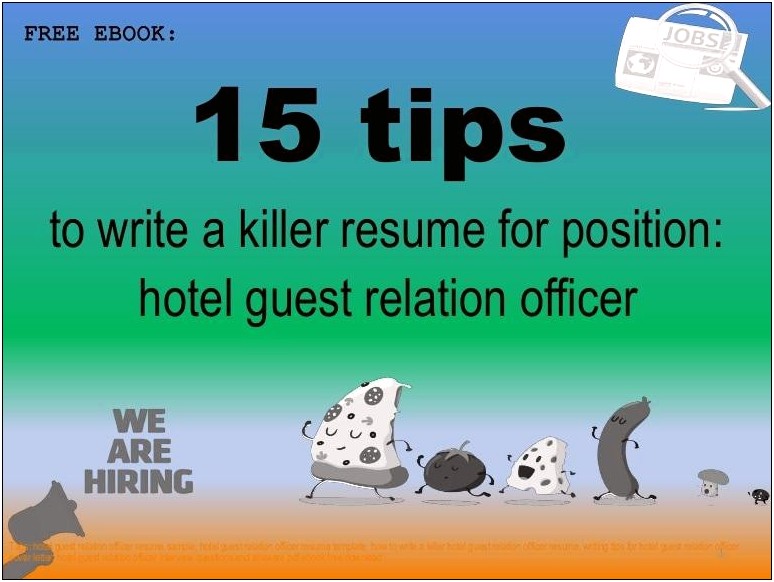 Sample Resume Guest Relation Officer
