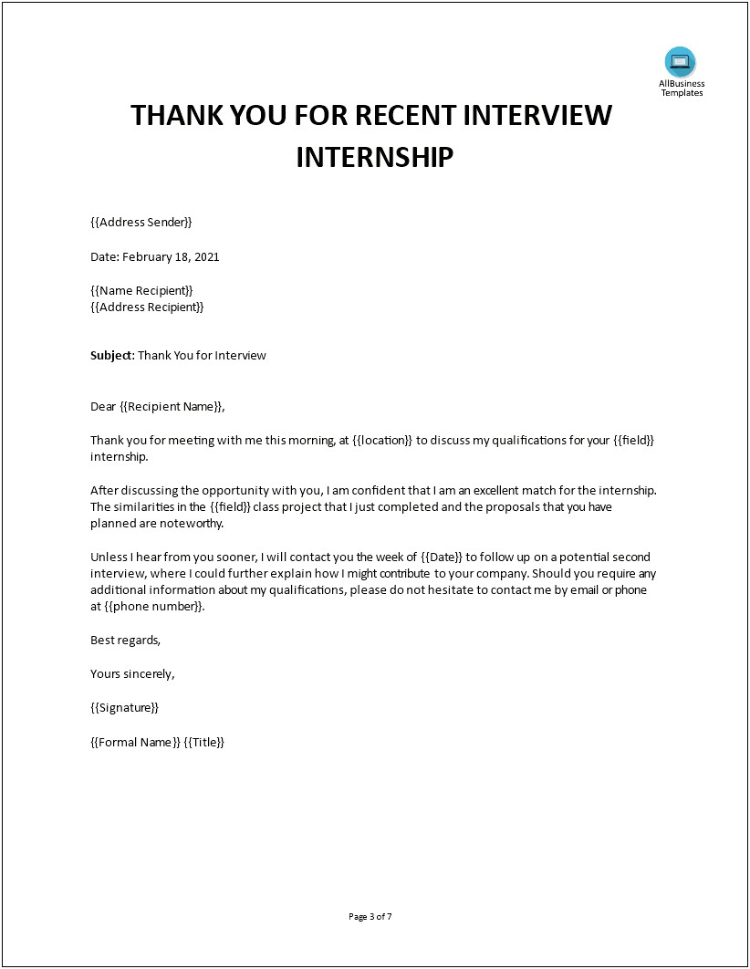 Sample Resume Thank You Email