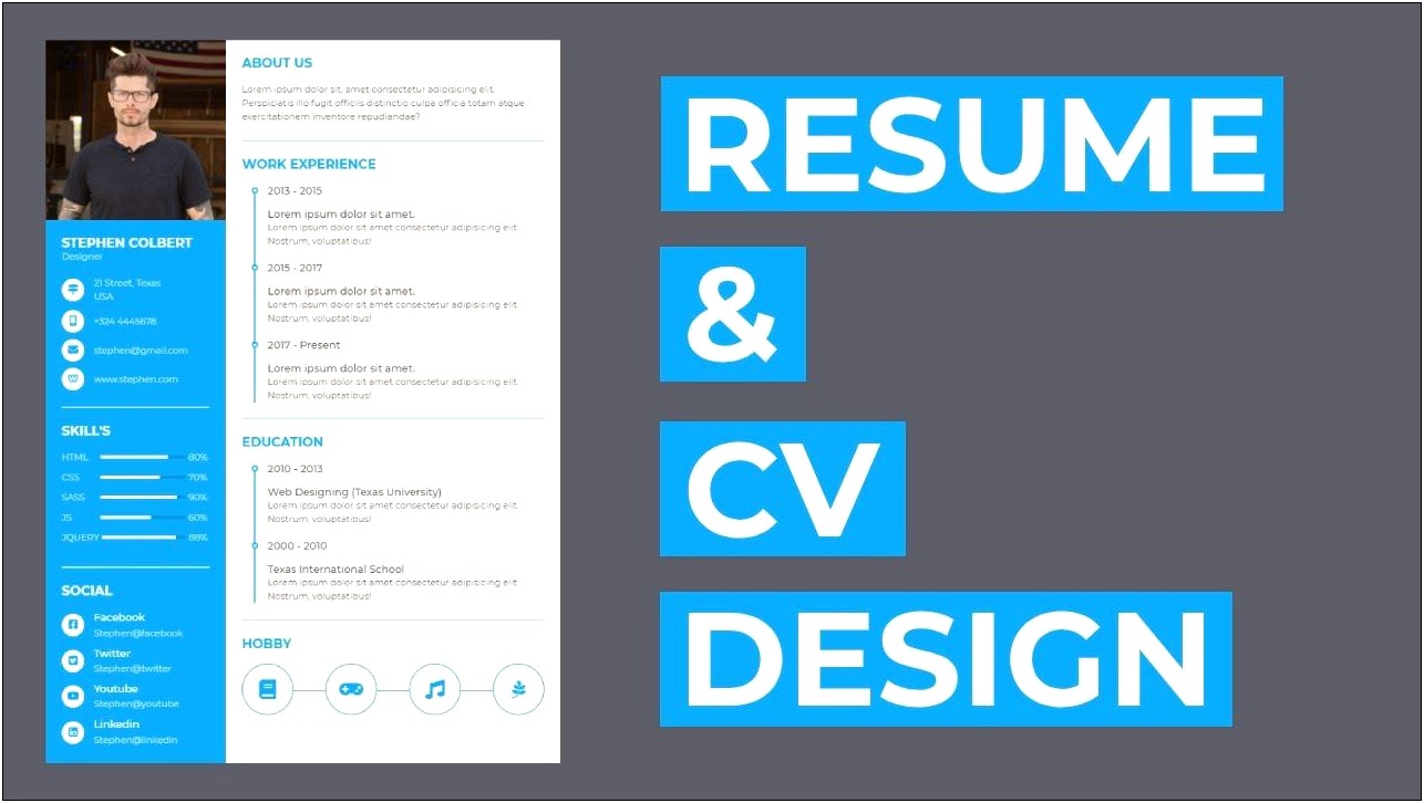 Sample Resume Website With Html