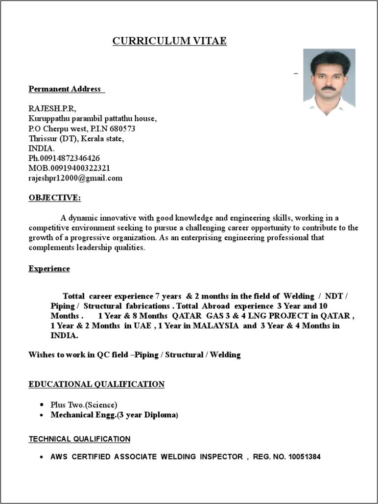 Sample Resume With Wps Knowledge