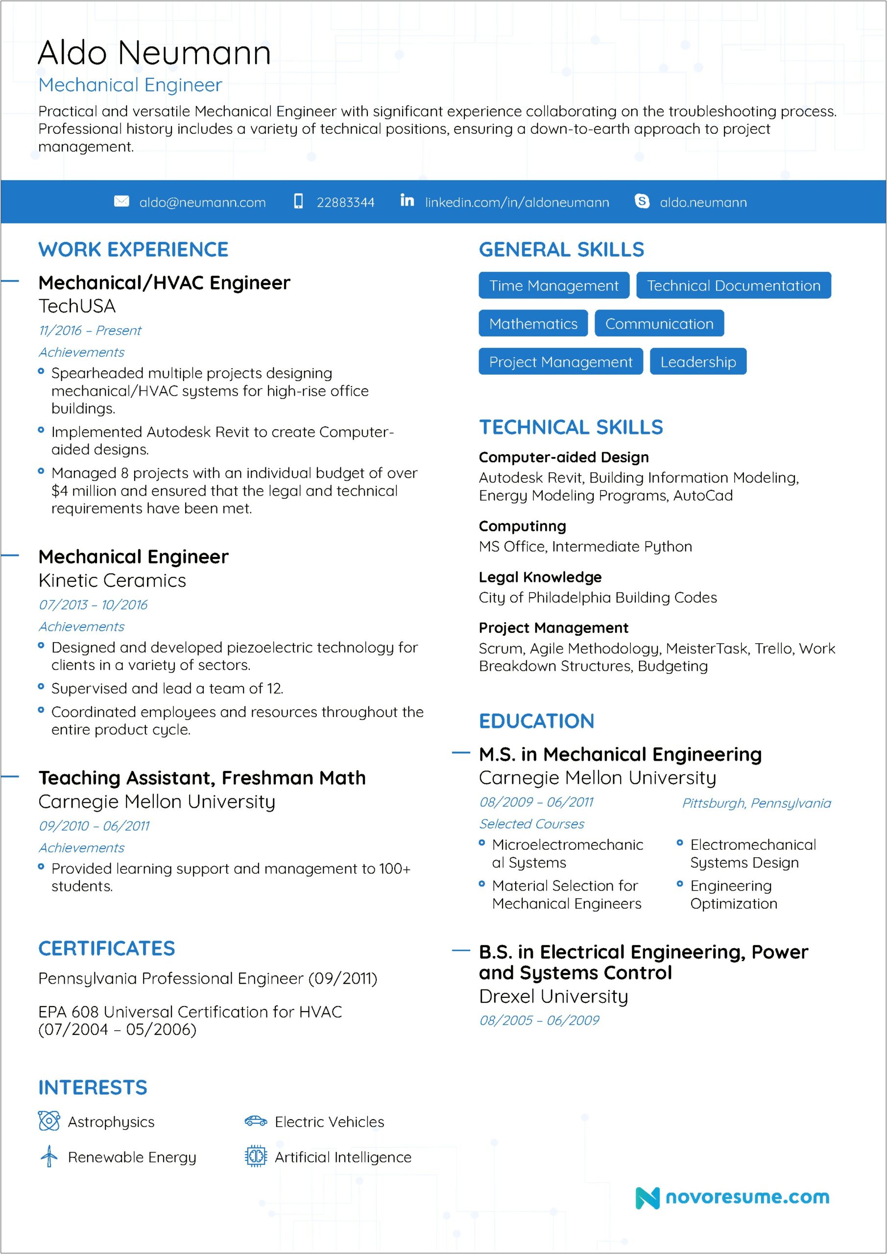 Sample Resumes For It Engineers