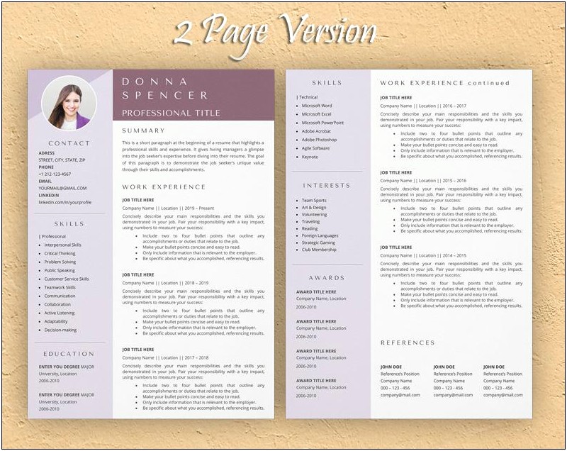 Sample Resumes For Professional Musician