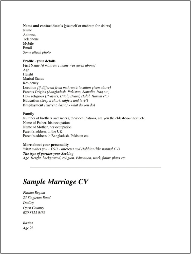 Sample Resumes For Religious Sisters