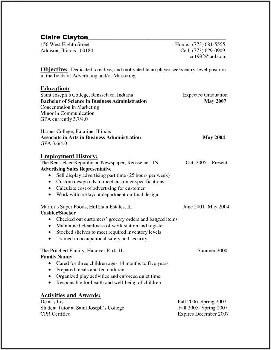 Sample Second Page Of Resume