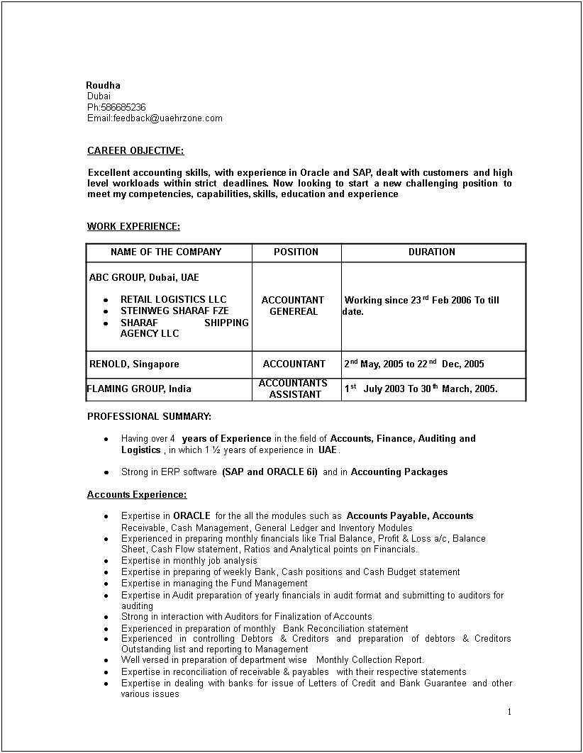 Samples Of Accounting Assistant Resumes