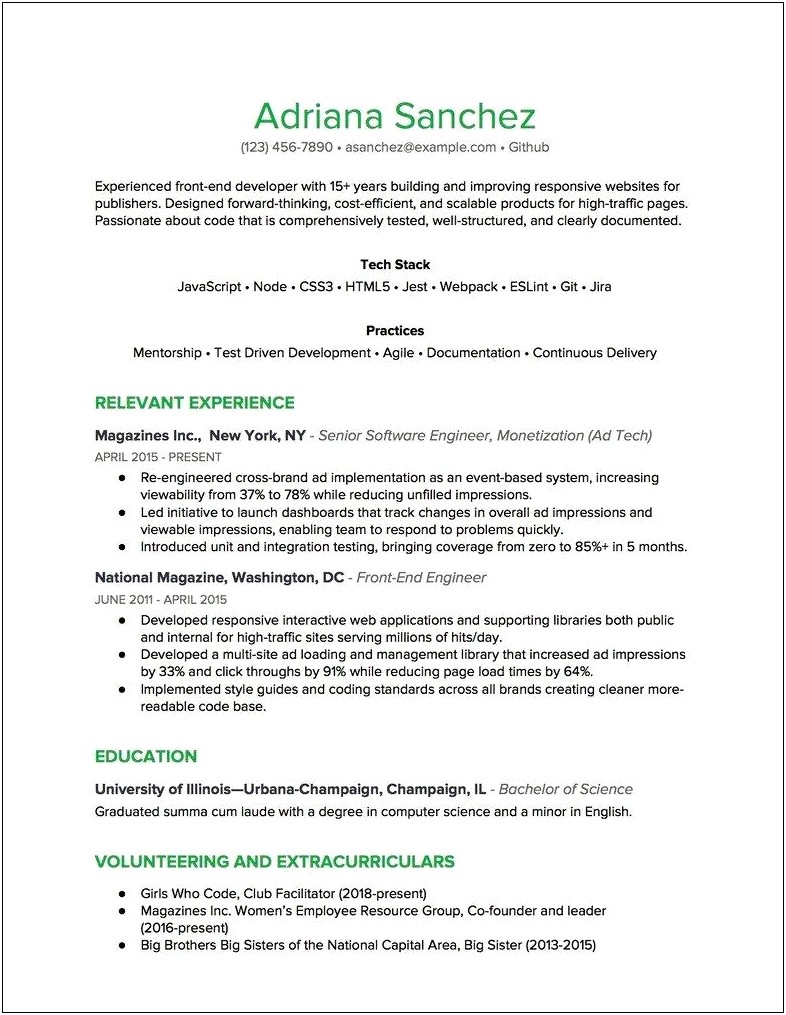Samples Of Combination Resume Format
