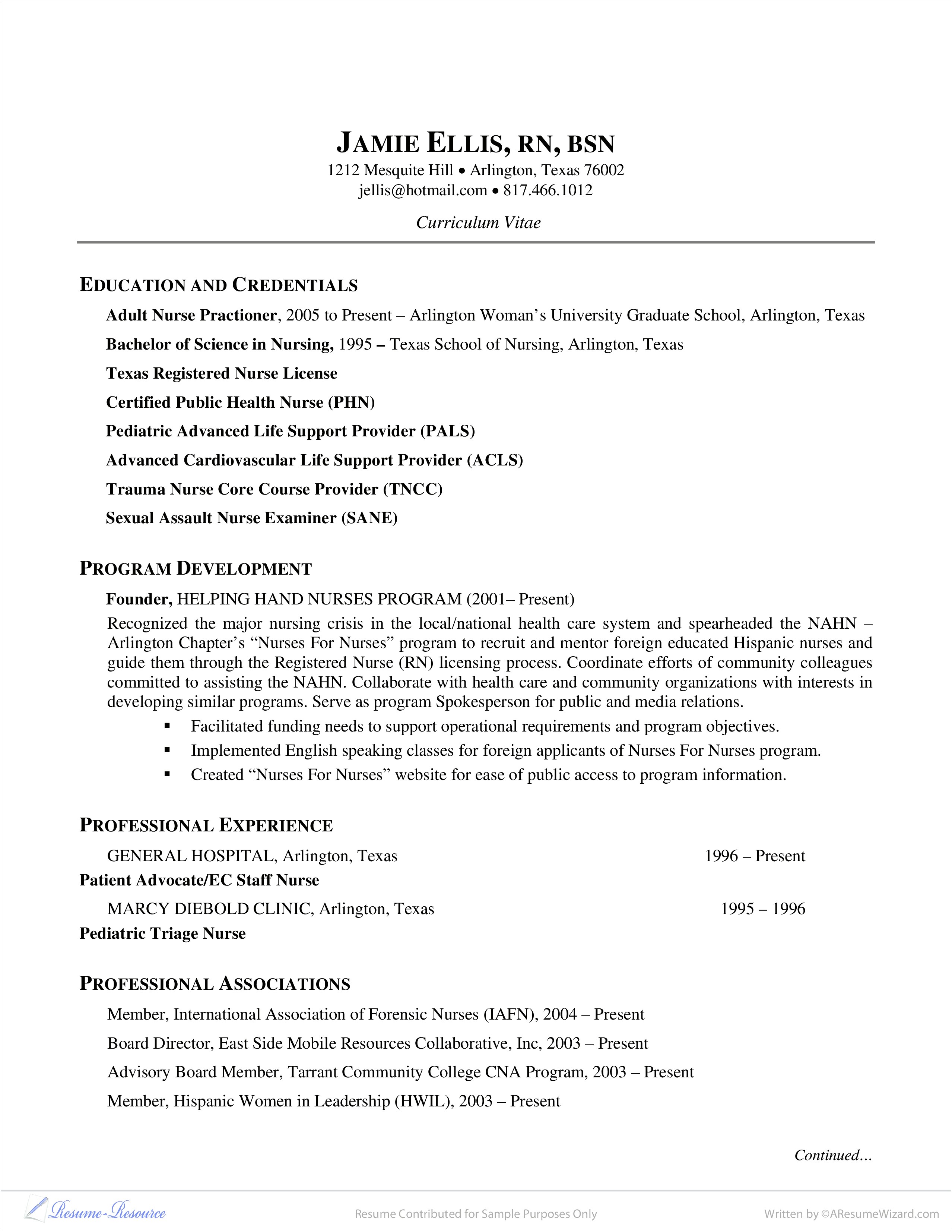 School Nurse Resume Job Description